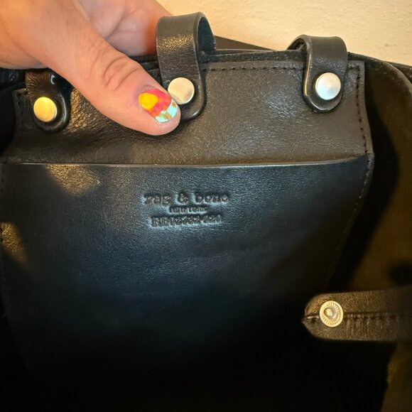 rag & bone Alley bucket medium bag (black leather) - Picture 4 of 6